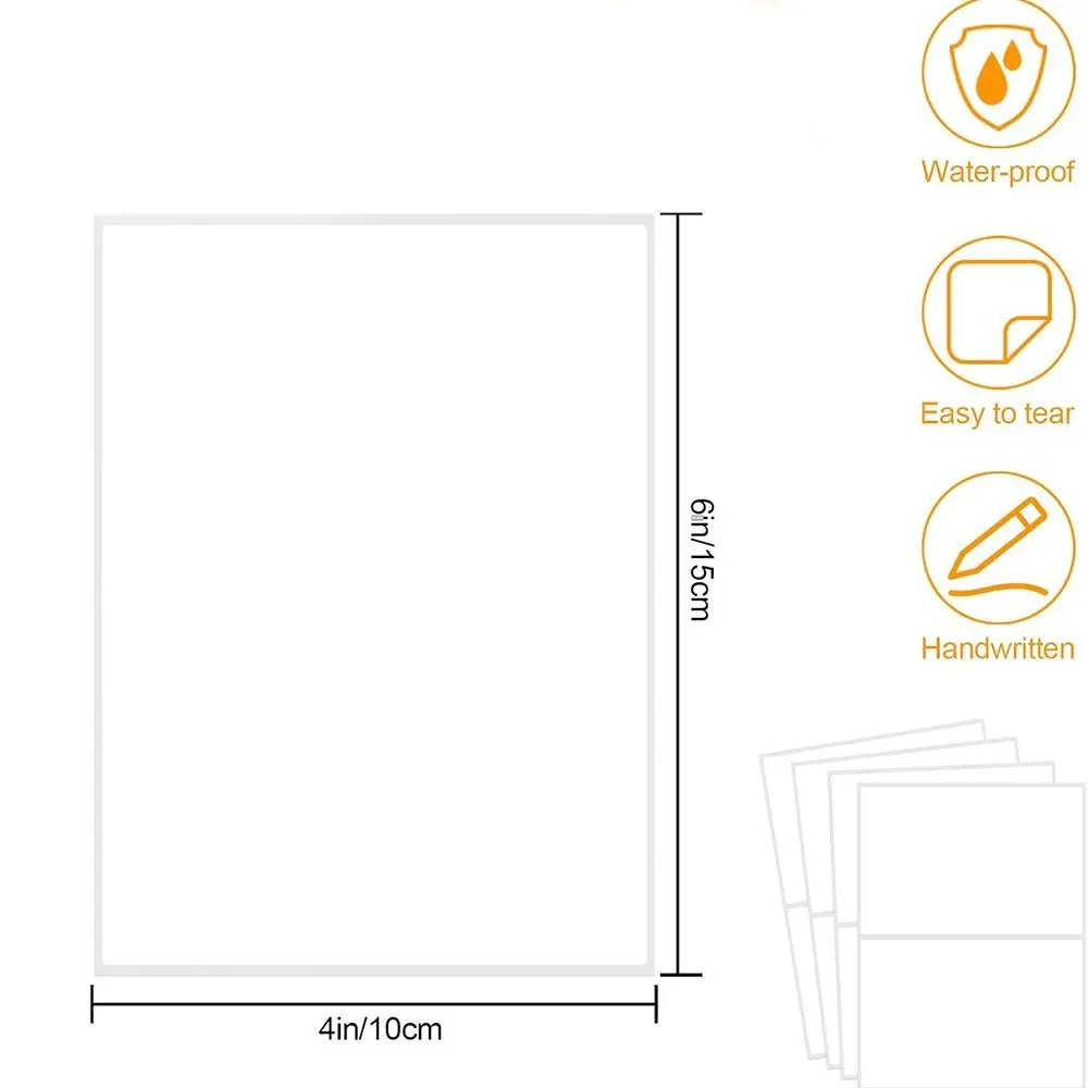 残留物のないブランクの取り外し可能なラベル、DIYパッキングラベル、耐久性、大型、家庭用品