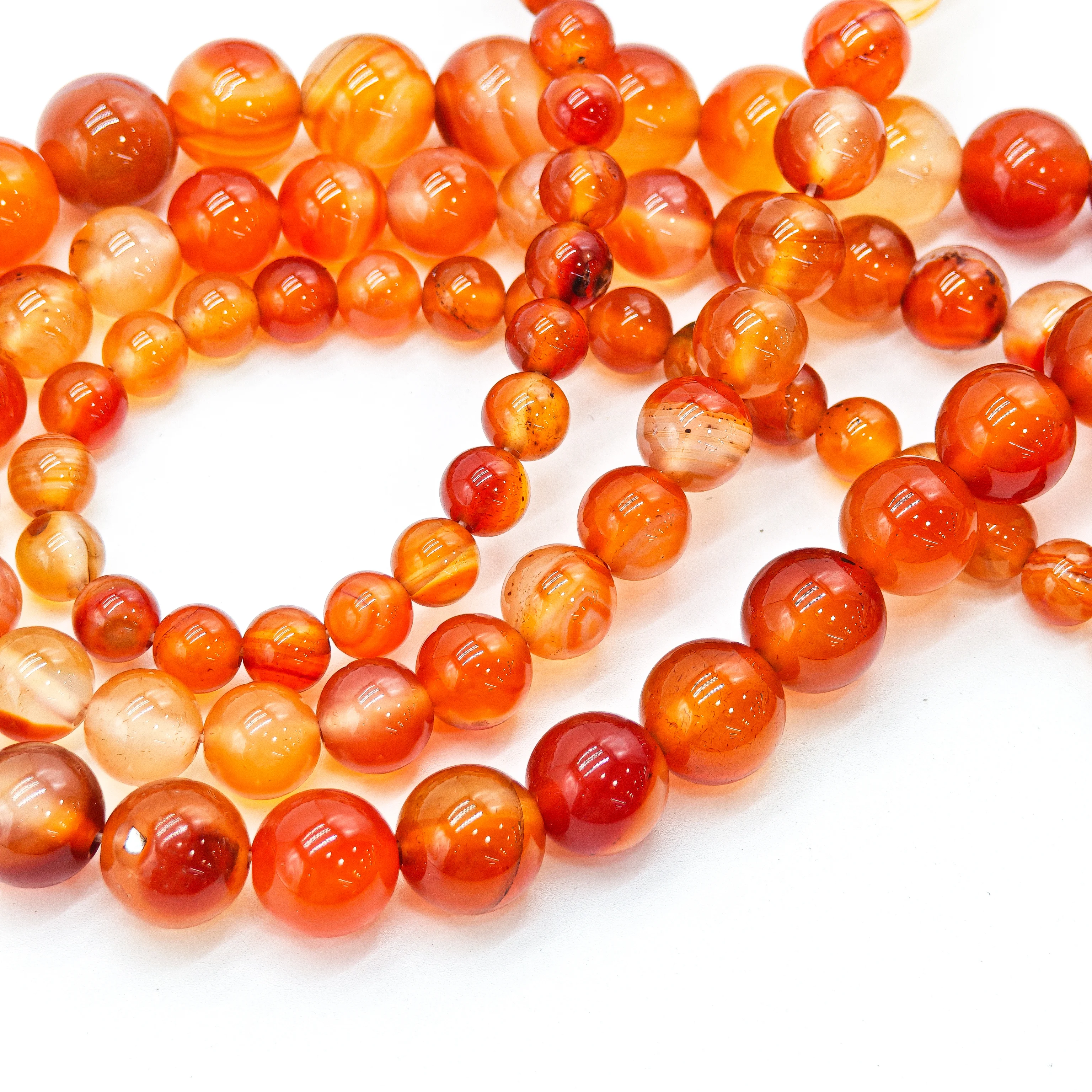 DIY Jewelry Accessories - Natural Stone, Crystal & Agate Round Loose Beads 4/6/8/10/12/14mm 15-inch Strand