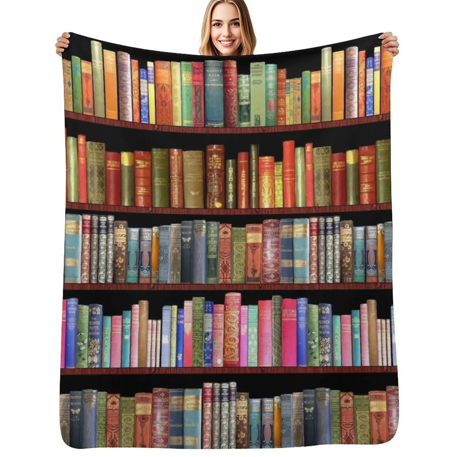 Jane austen antique books, British antique books Throw Blanket Giant Sofa Bed covers heavy to sleep Sofa Quilt Blankets