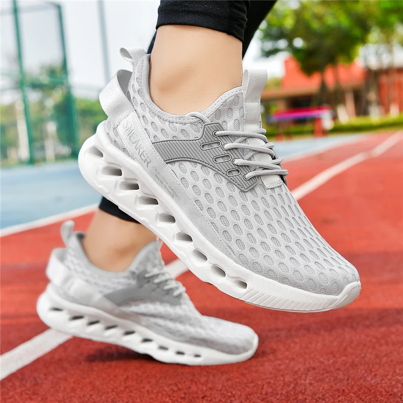 

Новинка 2023 года, осенняя дышащая мужская спортивная обувь, амортизирующие и противоскользящие марафонские кроссовки, простые повседневные прогулочные туфли