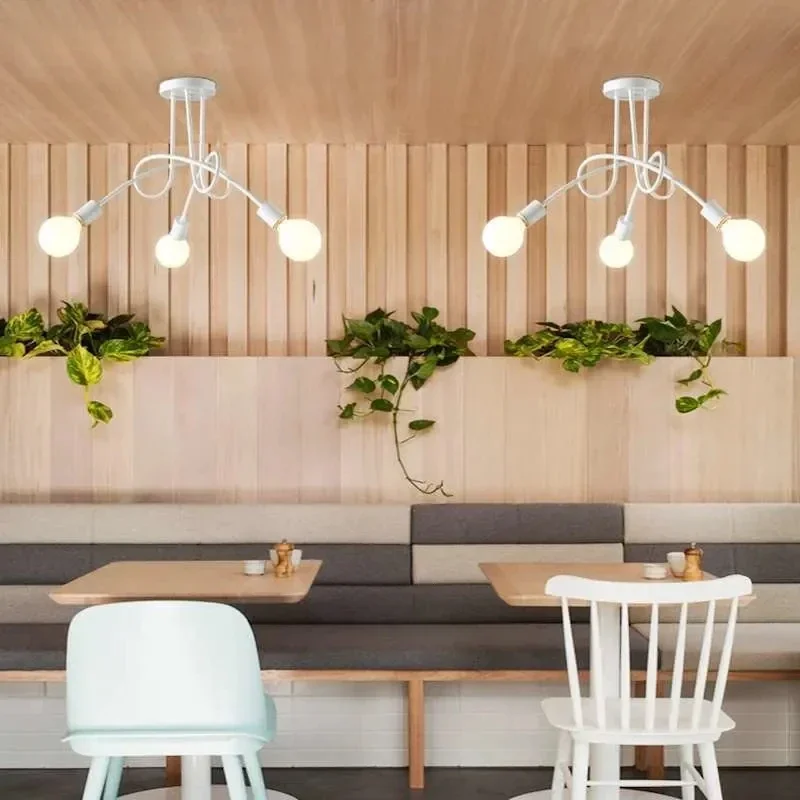 

Sputnik Chandelier Height Adjustable Gold/Black Pendant Light for Living Room Bedroom Farmhouse Hanging Lighting Fixture