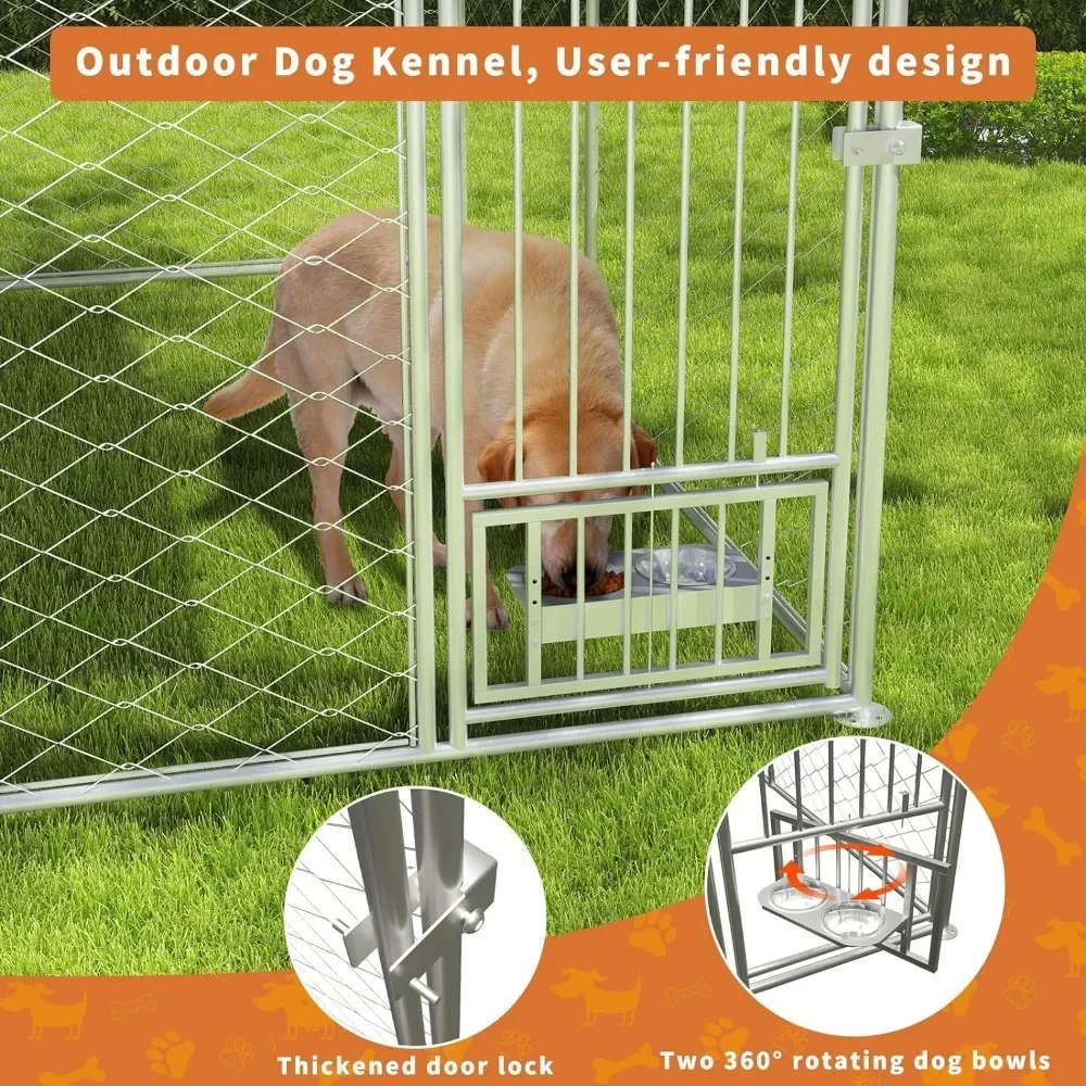 Imagem -02 - Canil Grande ao ar Livre do Cão com Telhado Pet Puppy Acessórios Fence Supplies Home Garden Products 10x10