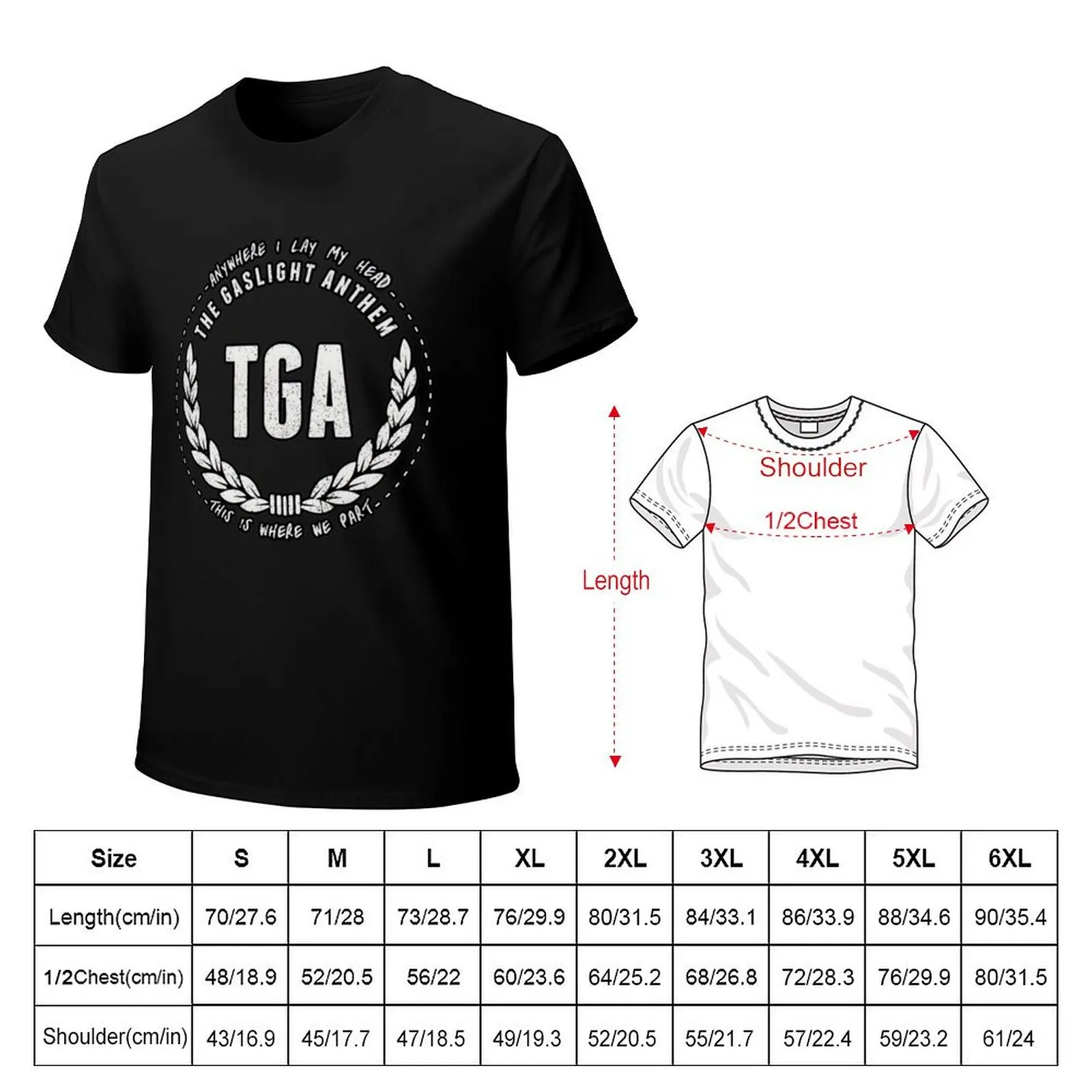 The gaslight anthem - TGA rock band T-Shirt Big Size Daily Wear T-Shirt