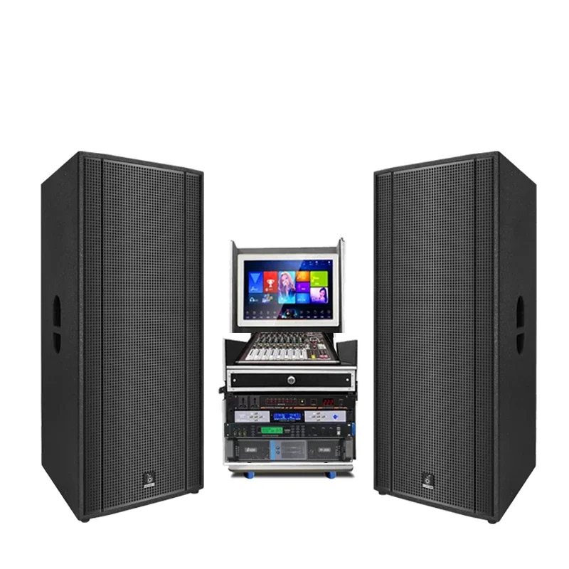 High-end performance professional complete set Single and Double 15 inch Speaker with mixer church sound system