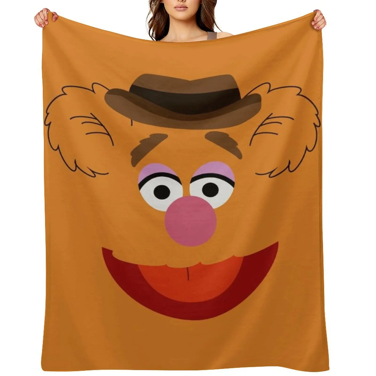 

Fozzie Bear Throw Blanket for sofa Shaggy Quilt Sleeping Bag Blankets
