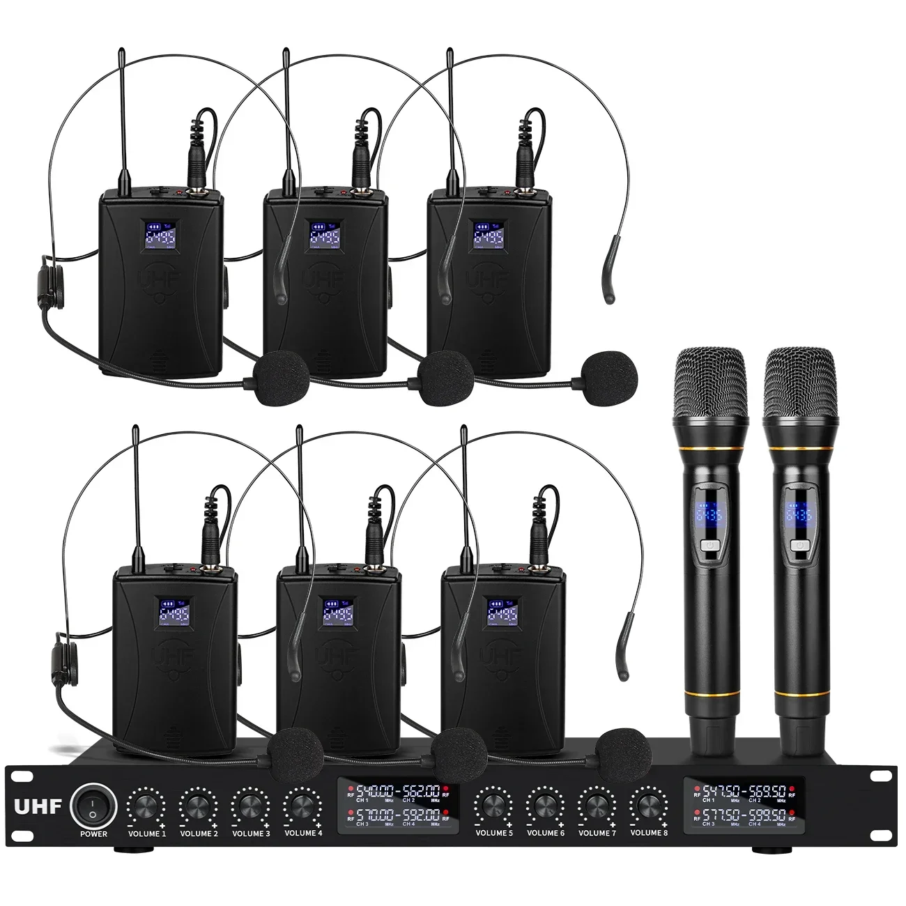 2026/OEM DF208 Professional Wireless Microphone Handheld Wireless Dynamic Handheld Microphone with Headset Microphone