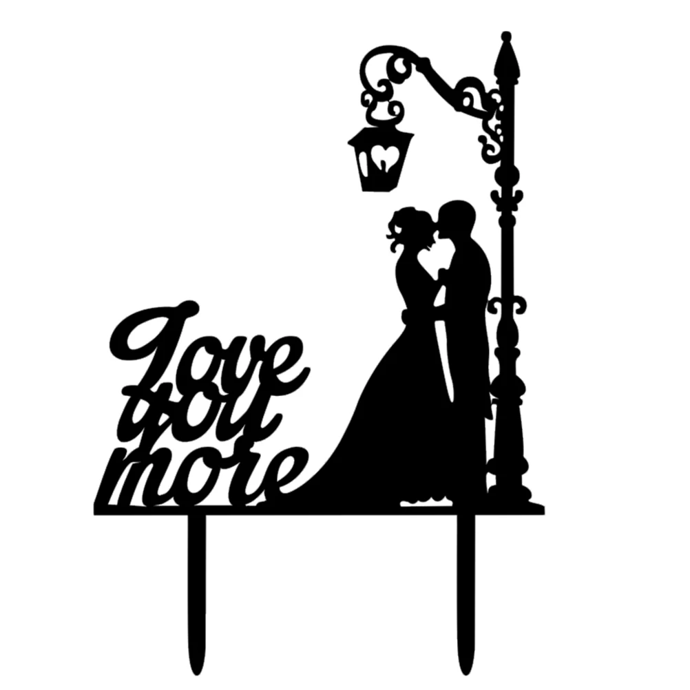 

Wedding Cake Topper Romantic Couple Decoration Party Anniversary Engagement Birthday Decorations for Event
