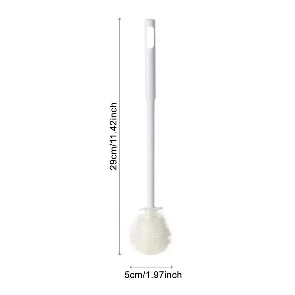 5Pcs 29cm 360 Degree Flexible Silicone Bottle Brush With Long Handle Soft Bristle Cup Brush 360 Degree Rotating Cleaning Brush