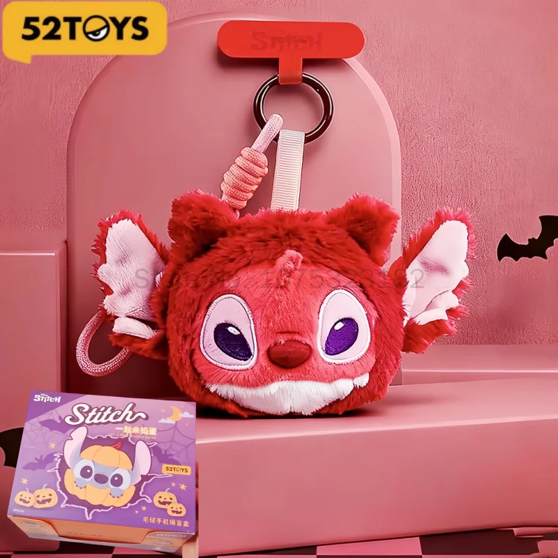 In Stock Genuine 52toys Stitch Anime Halloween Mischief Series Blind Box Mobile Rope Pendant Doll Model Birthday Toys Gifts