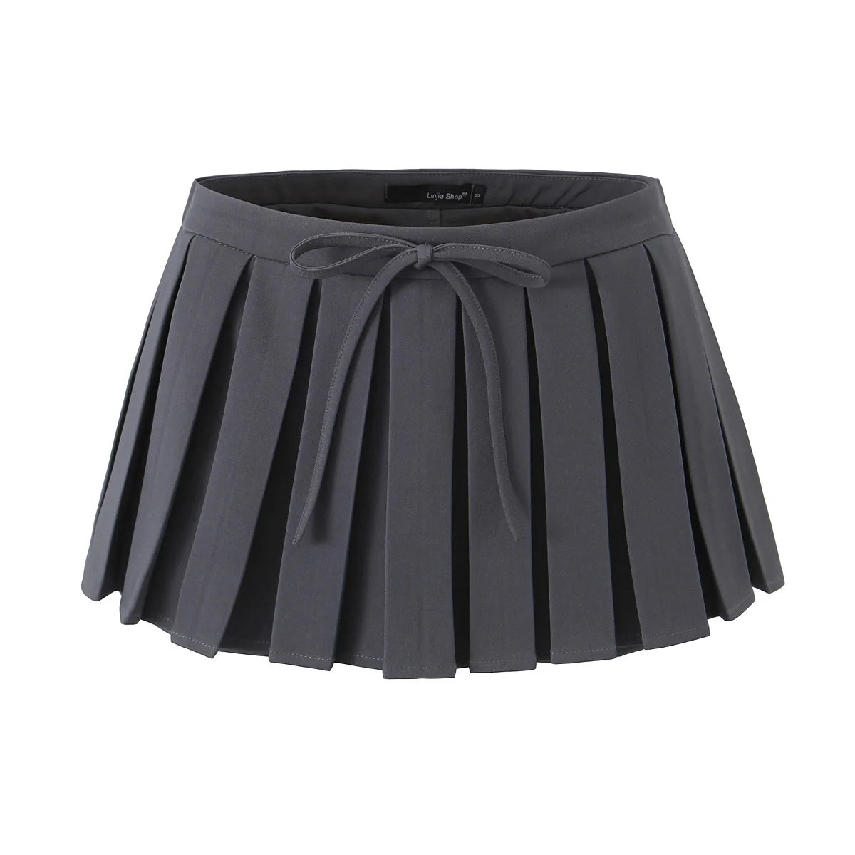 

Summer Mini skirts y2k clothes korean fashion black skirts for women elegant pleated high waisted skirt with shorts front tie