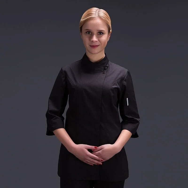 Abbigliamento da ristorante per donna Giacca da cameriera da chef Uniforme da lavoro Nuova moda Servizio di ristorazione Abbigliamento da barista