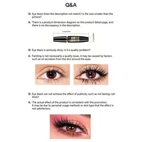 4D Black Mascara Thickening, Lengthening, Curling, Waterproof Liquid Fiber Mascara 5