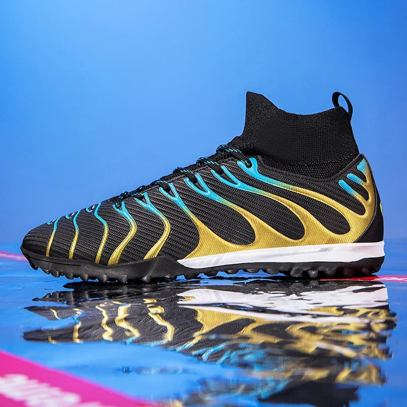 

Men Soccer Shoes Sport FG/TF Outdoor Boys Match Non Slip Football Boots Training Long Spikes Cleats Indoor Futsal Comfortable