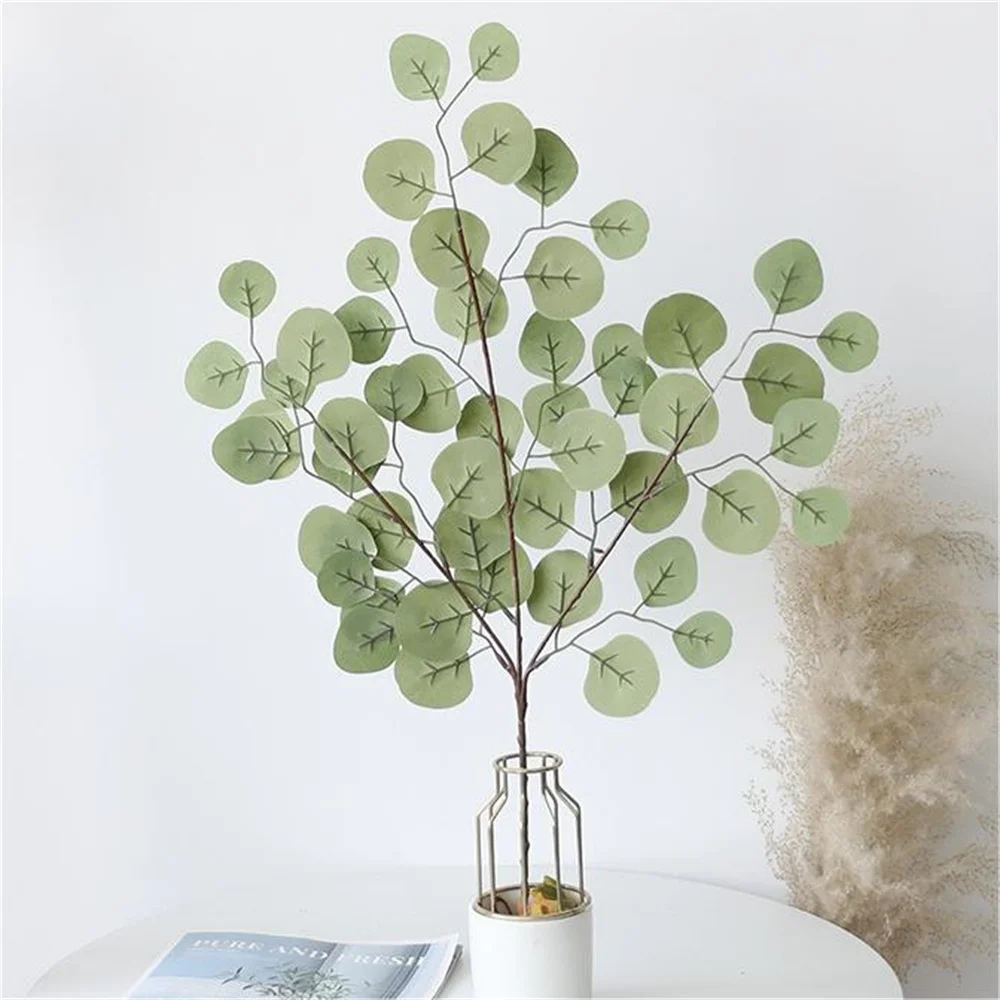 Eucalyptus Leaf Vine Artificial Plants Christmas Decoration Vase for Wedding Home Garden Rose Arch Scrapbooking Fake Flowers