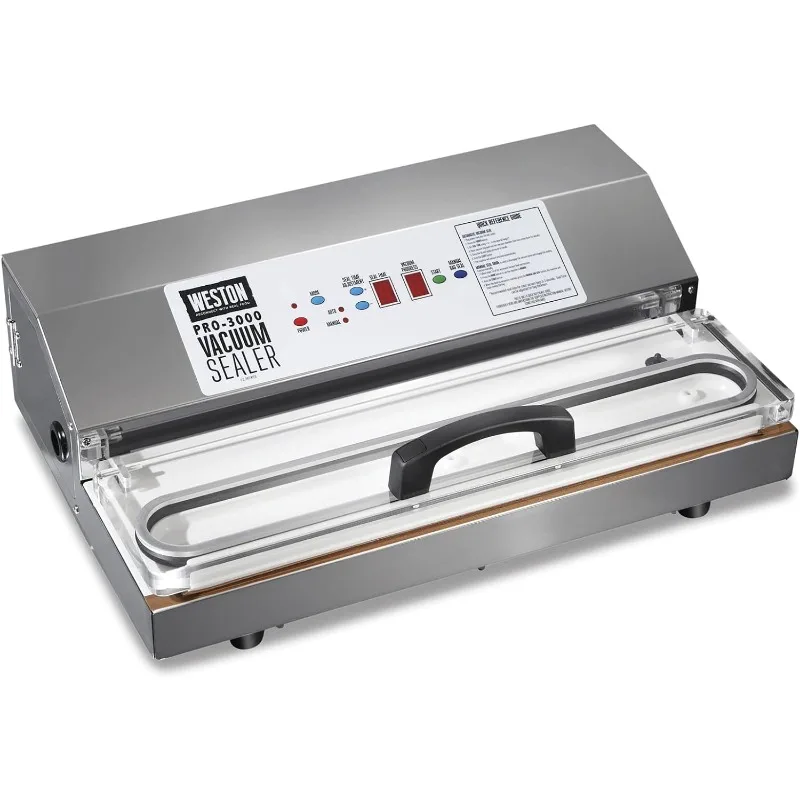 Weston Brands Vacuum Sealer Machine for Food Preservation & Sous Vide, Digital Programmable LED Controls