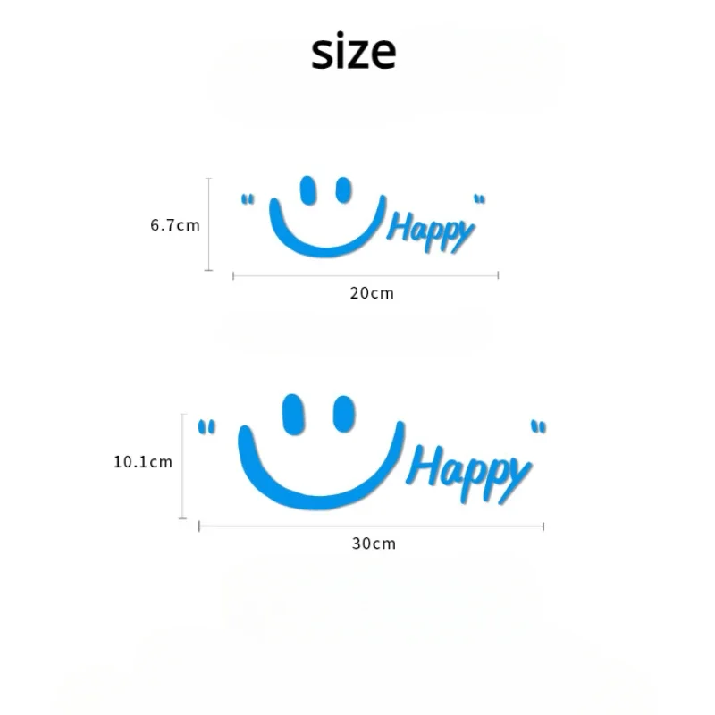 Happy Smiling Face Motorcycle Stickers Front Cowl Fuel Tank Fender Helmet Vinyl Decals Scratch Covering Decoration Stickers