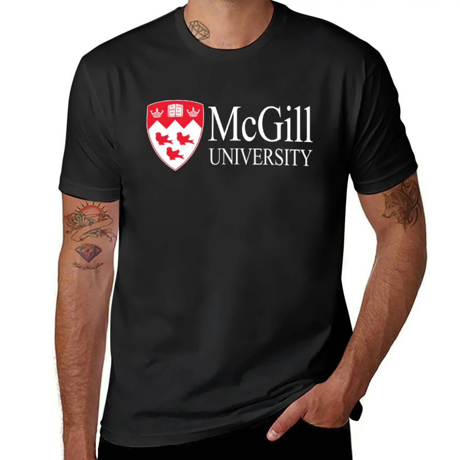 McGill University T-Shirt blacks plain oversized t shirts for men