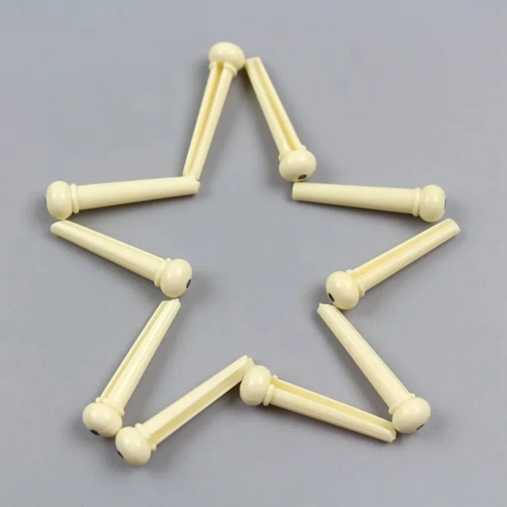 6Pcs/set Non-deforming Acoustic Guitar Bridge Pins High Performance And Durability ABS Smooth Line