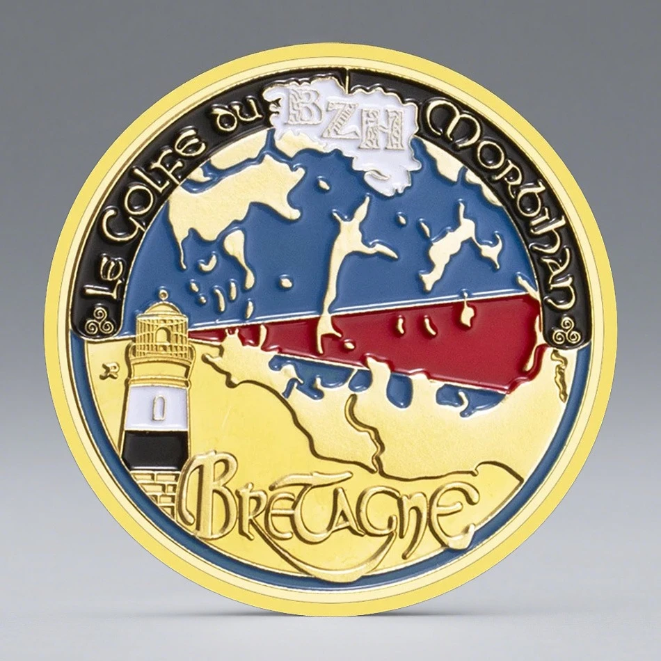 RMS Titanic Souvenir Coin Gare Maritime Transatian Tique Golden Plated Collectible Coin