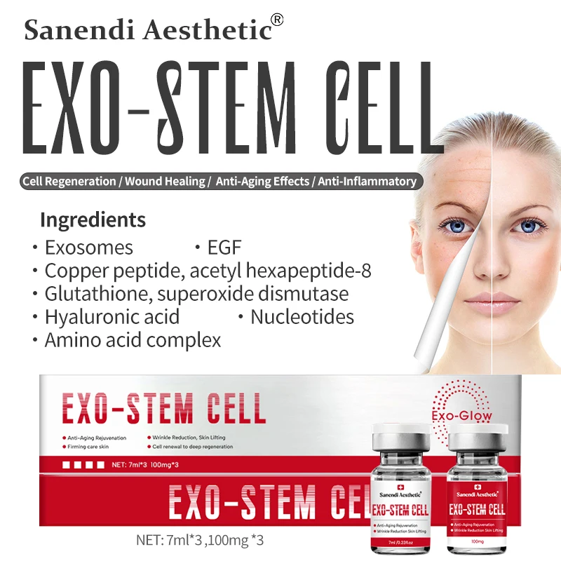 Exo Stem Cell Anti-Aging Serum CICA B5 Centella Ampoule Combo Deep Hydration Calming Repair Facial Skin Care Set