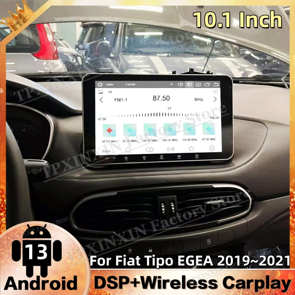 Multimedia Android 14 Car Radio For Fiat Tipo EGEA 2019 2020 2021 GPS Navigation Carplay Mirror Link Stereo Receiver Head Unit