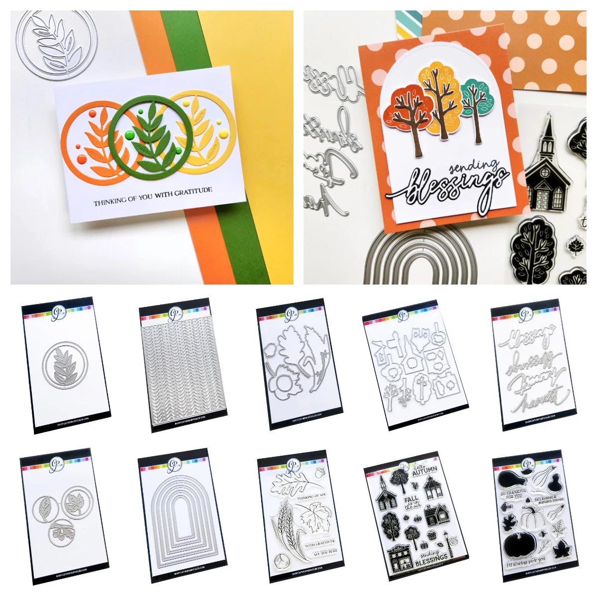 Fall Flourishes Stamps and Cutting Dies New Arrival 2026 Scrapbook Diary Decoration Stencil Embossing Template DIY Greeting Card