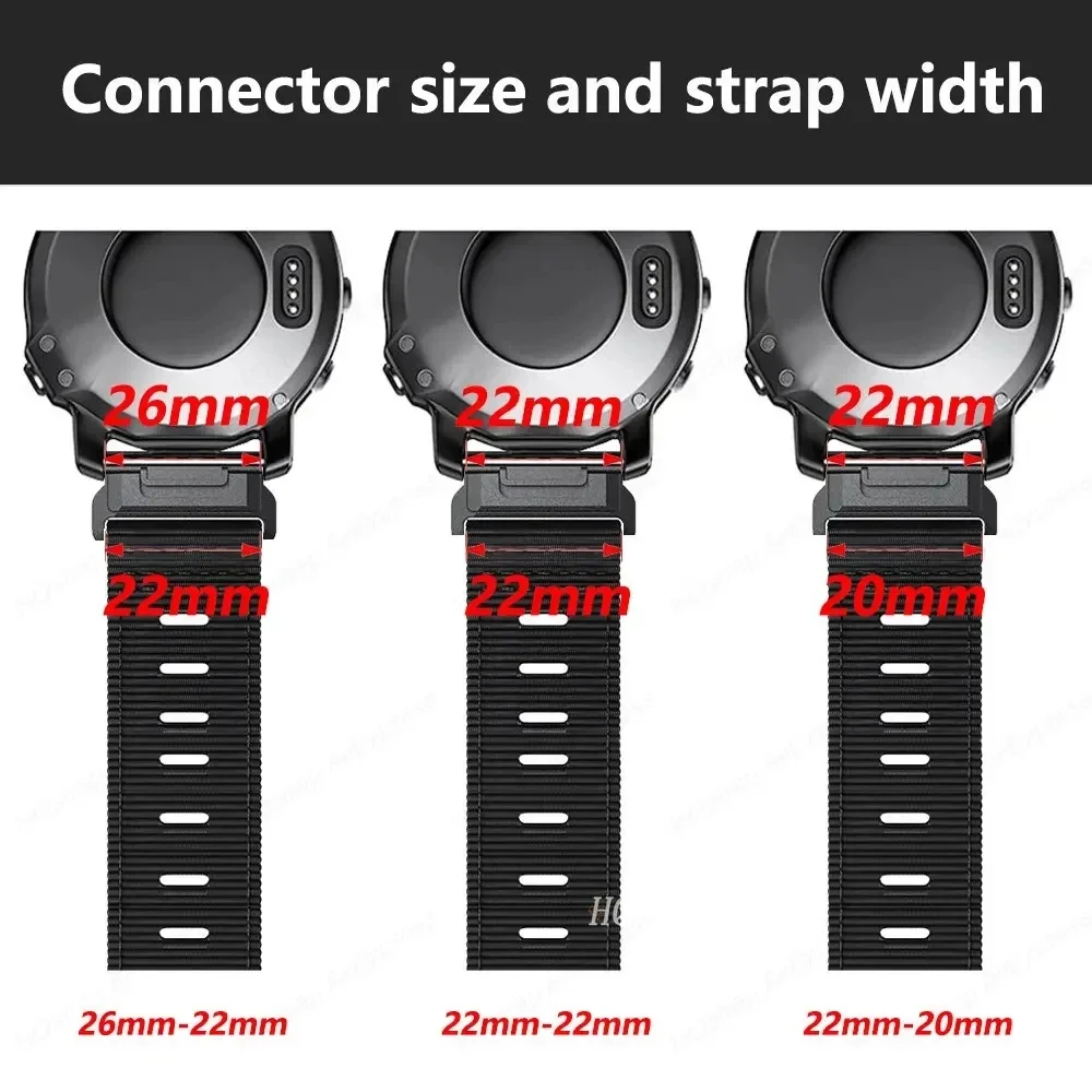 26 22mm Quick Fit Metal Adapter For Garmin Fenix 5/5X/5XPlus/6/6X/6XPro/7x/Forerunner 955 934 945 Watch Easyfit Buckle Connector