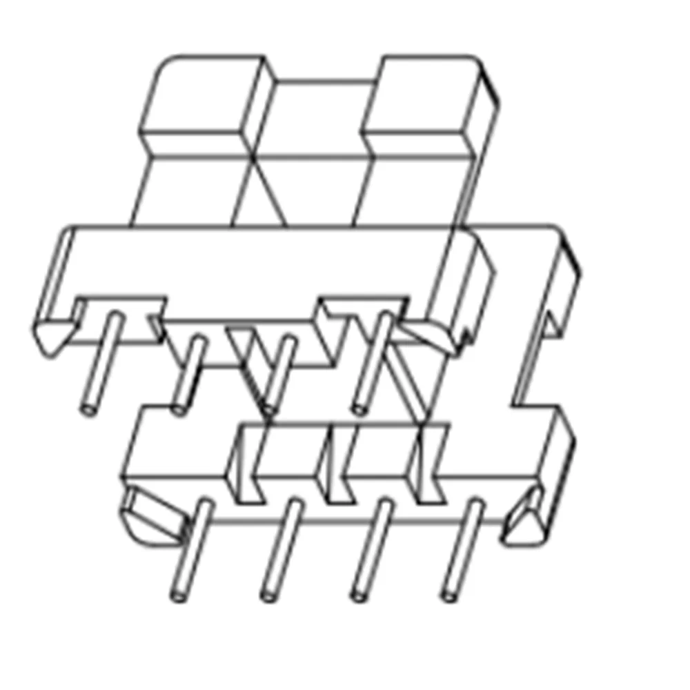 high frequency transformer EE25 ferrite  core PC44  and bobbin horizational 4+4pins  10set/lot free shipping