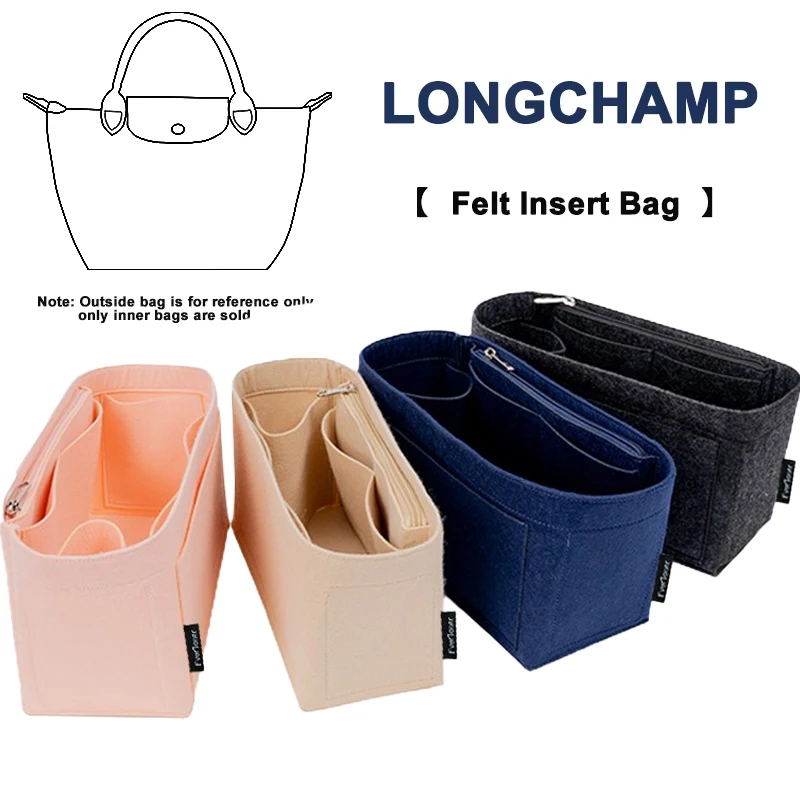 EverToner Women Felt Insert Bag Makeup Cosmetic Bags Travel Inner Purse Handbag Storage Organizer Tote For Longchamp
