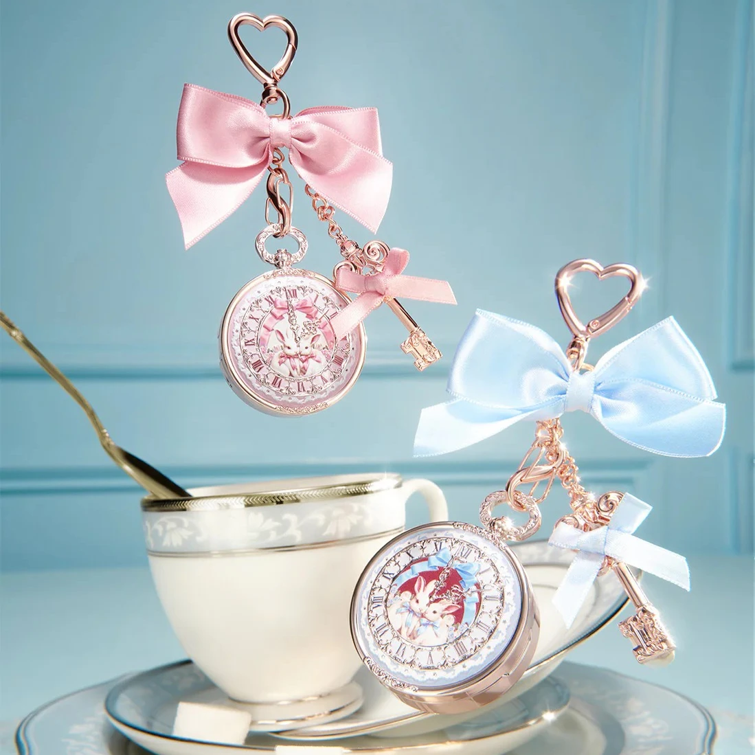 플라워 노우 버니 가르드 미니 메이크업 미러 핸드헬드 보습 립밤 화장품 도구 시리즈