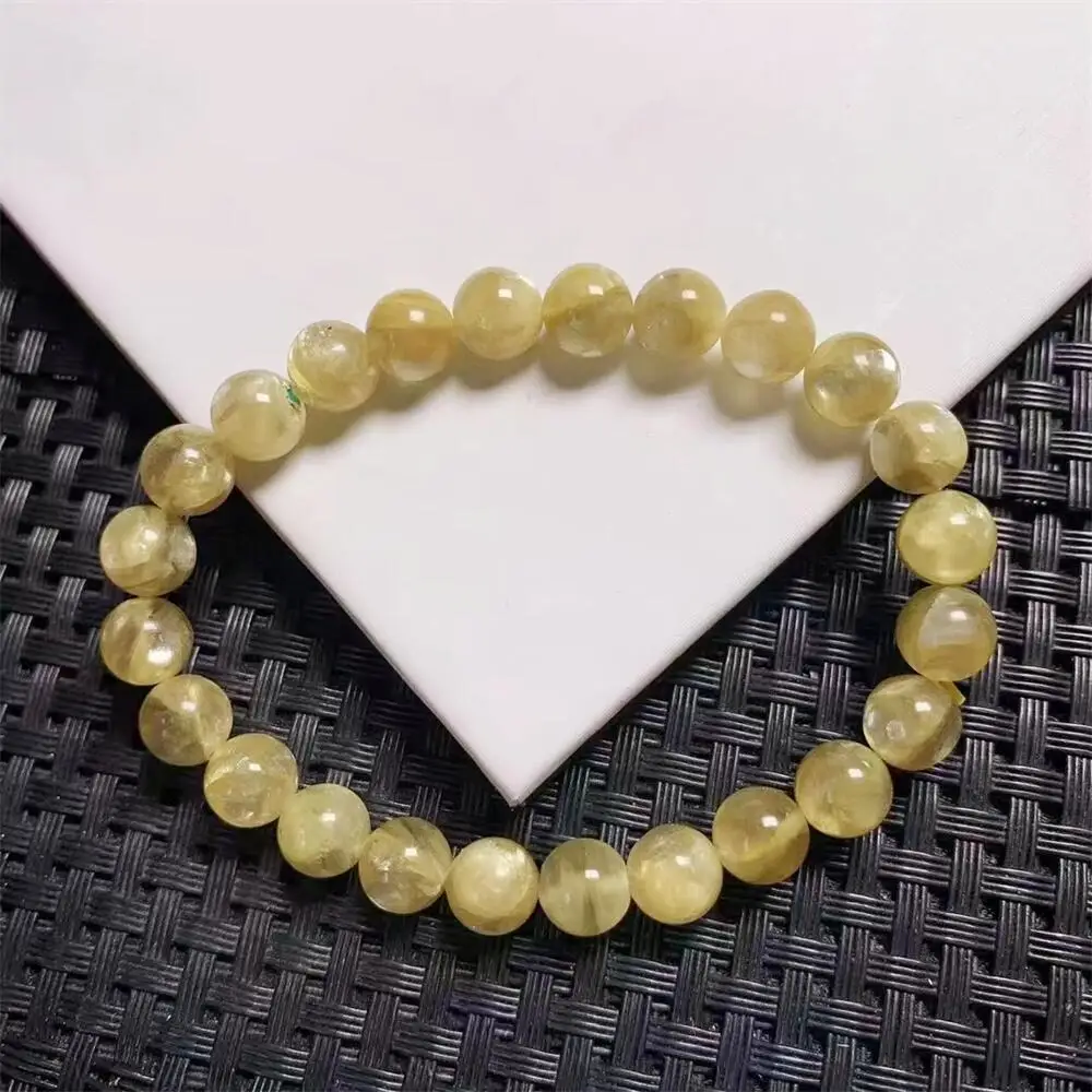 

Natural Golden Mica Quartz Bracelet Jewelry For Woman Man Fengshui Healing Wealth Beads Crystal Gift 1pcs 7.5/10.5MM