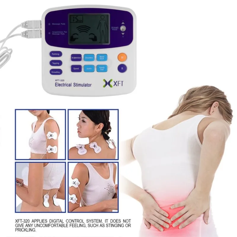 

XFT-320 Health Care Body Foot Massager Dual Tens Machine Digital Electrical Therapy Acupuncture Massageador Stimulator Device
