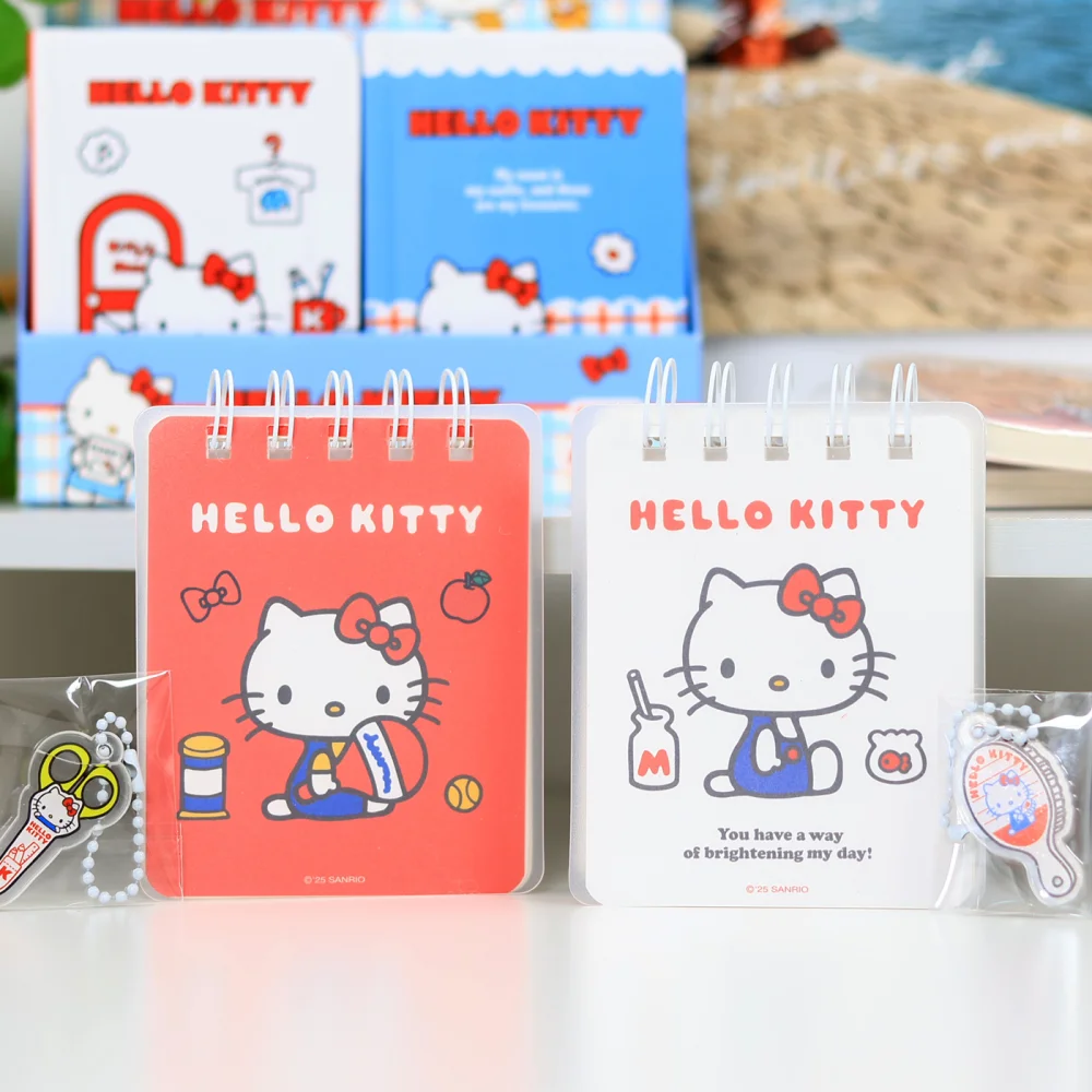 

Подлинный блокнот Sanrio Hello Kitty на катушке Kawaii с рисунком Kt Cat, мини-карманный блокнот для школьников, награды, канцелярские принадлежности, подарки