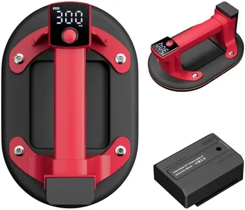 

Электрический подъемник для стекла Derro 660lb с цифровым дисплеем, 8-часовой автономной работой, красный