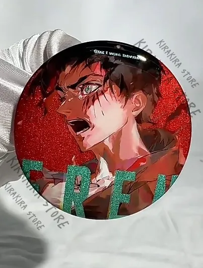 Attack on Titan Eren Jaeger Poster Acrylic Brick Postcard Set Cosplay Badge Coloured Paper Shikishi Transcard Emblem Breastpin