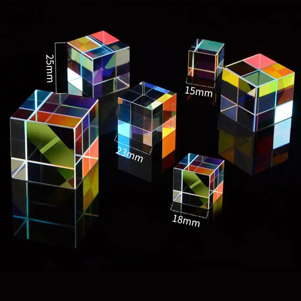 Cube Light Prism Wear-resistant Dichroic Prism Easy To Clean Science Theme Optical Prism Rainbow Maker Well Reflective