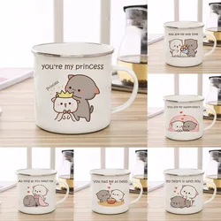 New Peach and Goma cat smalto caffè tazza da tè cute animal breakfast dessert milk water cup coppia regalo tazze da colazione originali