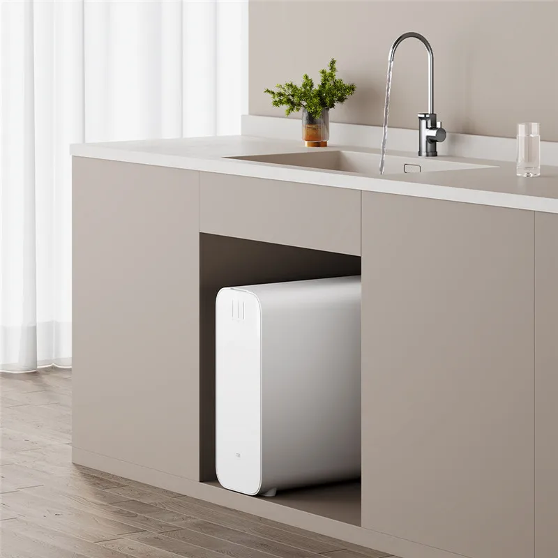 Purificador de agua de 1200G, 3,2 l/Min, gran flujo, filtro de filtración de ósmosis inversa Dual RO con grifo, pantalla TDS, aplicación Mijia