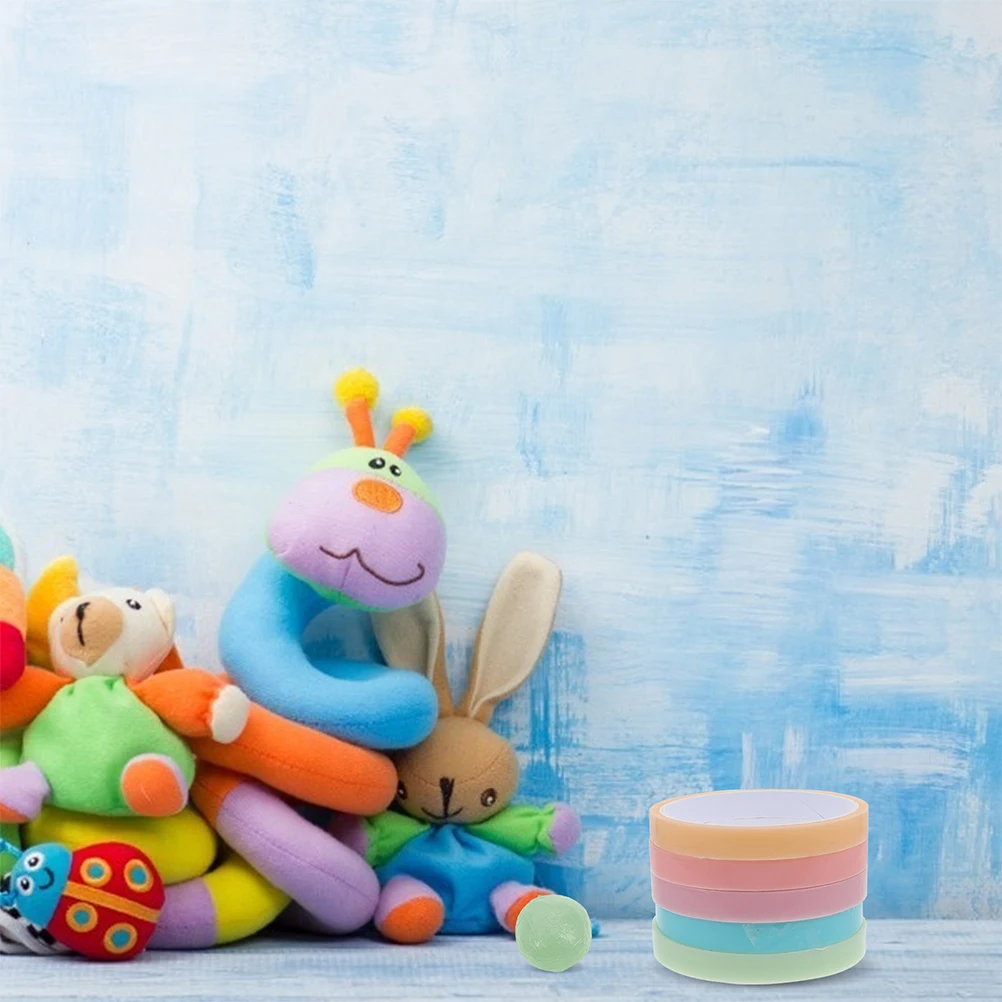 

12 Rolls Sticky Ball Tape Colorful Toy Stress Relief Plastic Creative Design Bright Color Stylish Chic
