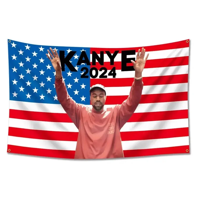 Kanyes West Rock Rapper Hang Cloth Tapestry Banners And Flags For Bar Or Room Wall Decoration # 0@