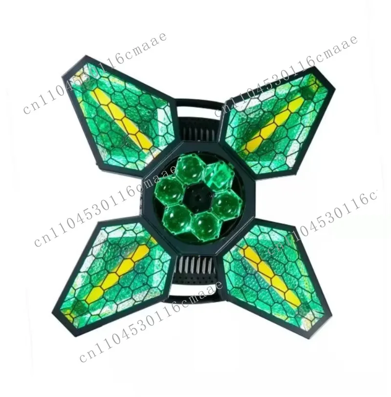 Professional Four Leaf Honeycomb Stage Light RGB Rotating Fan Strobe Effect, Suitable for Concert and Entertainment Venues