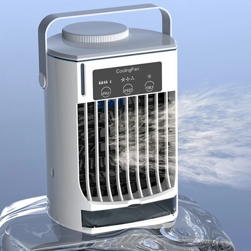 

Mini Conditioner Air Cooler Water Cooling Fan Air Conditioning Night Light Mobile Portable Conditioner Electric Fan