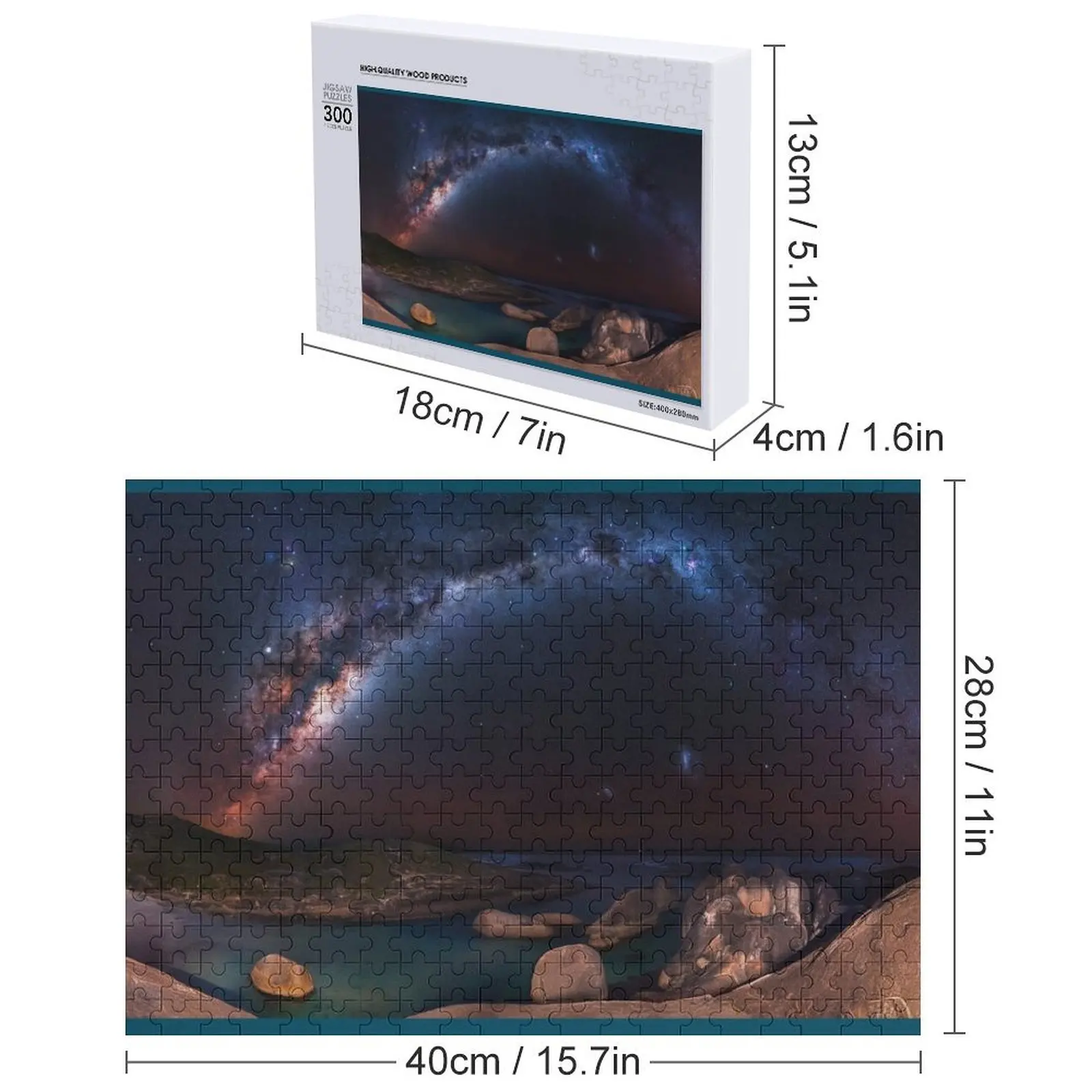 Quebra-cabeça da via láctea personalizado com foto personalizada quebra-cabeça animal de madeira