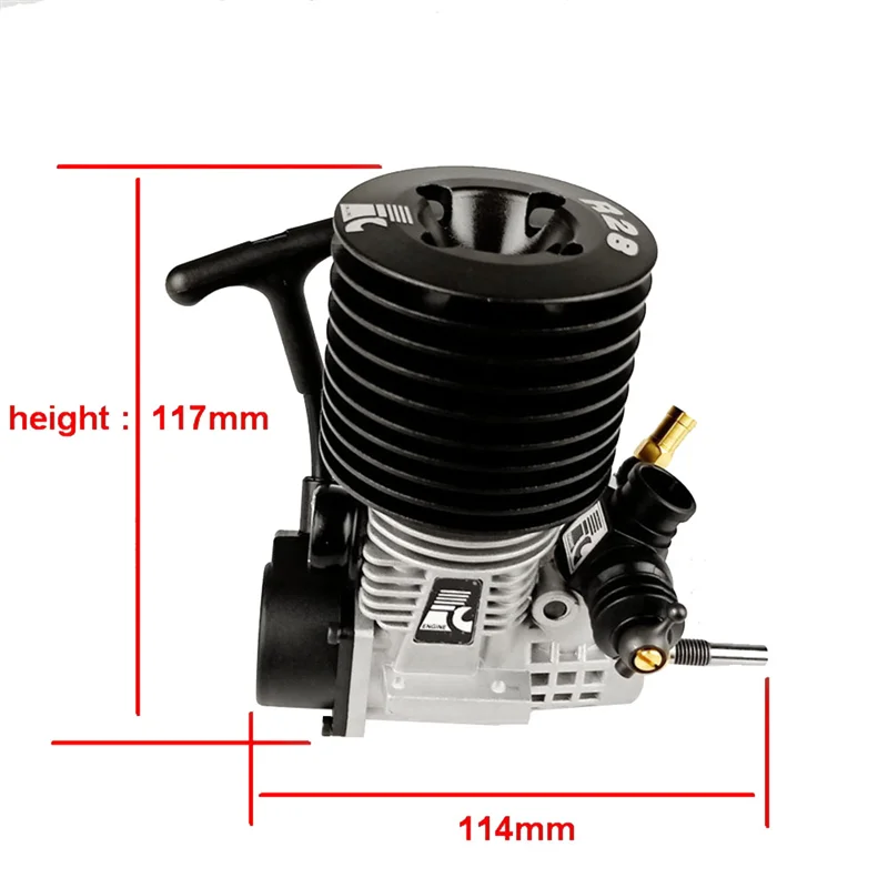 Methanol Vehicle Nitro Engine for Rc Car 1/8 Buggy Monster Truggy FC 28 Engine 4.58CC Pull Starter Engine Carburetor