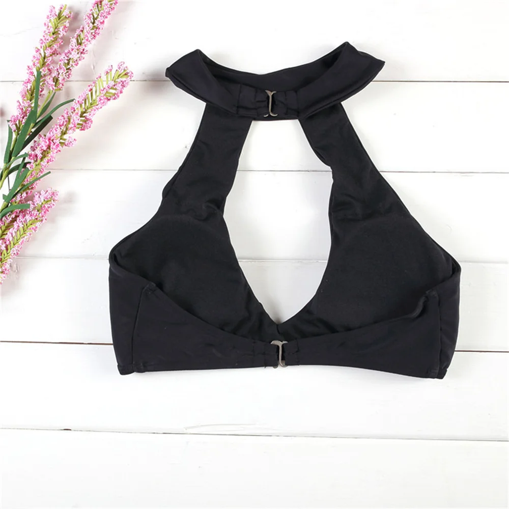 مثير الأسود الجوف بيكيني عارية الذراعين Tankini ملابس السباحة عطلة طقم سباحة حريمي ثونغ البرازيلي الشاطئ مجموعة ملابس الصيف