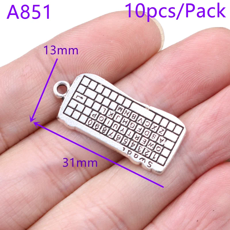 1 Pack Mixed Silver Plated Hip Hop Style Game Console Mouse Laptop Gamepad Pendant DIY Charms For Jewelry Crafts Making P1111