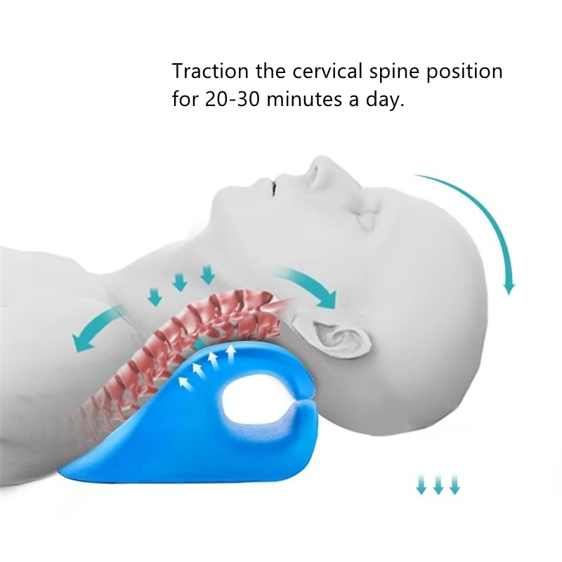 Neck and Shoulder Relaxer Corrector Vertebra Massager Cloud Pillow Cervical Stretcher Acupressure Point Relief Pain Traction