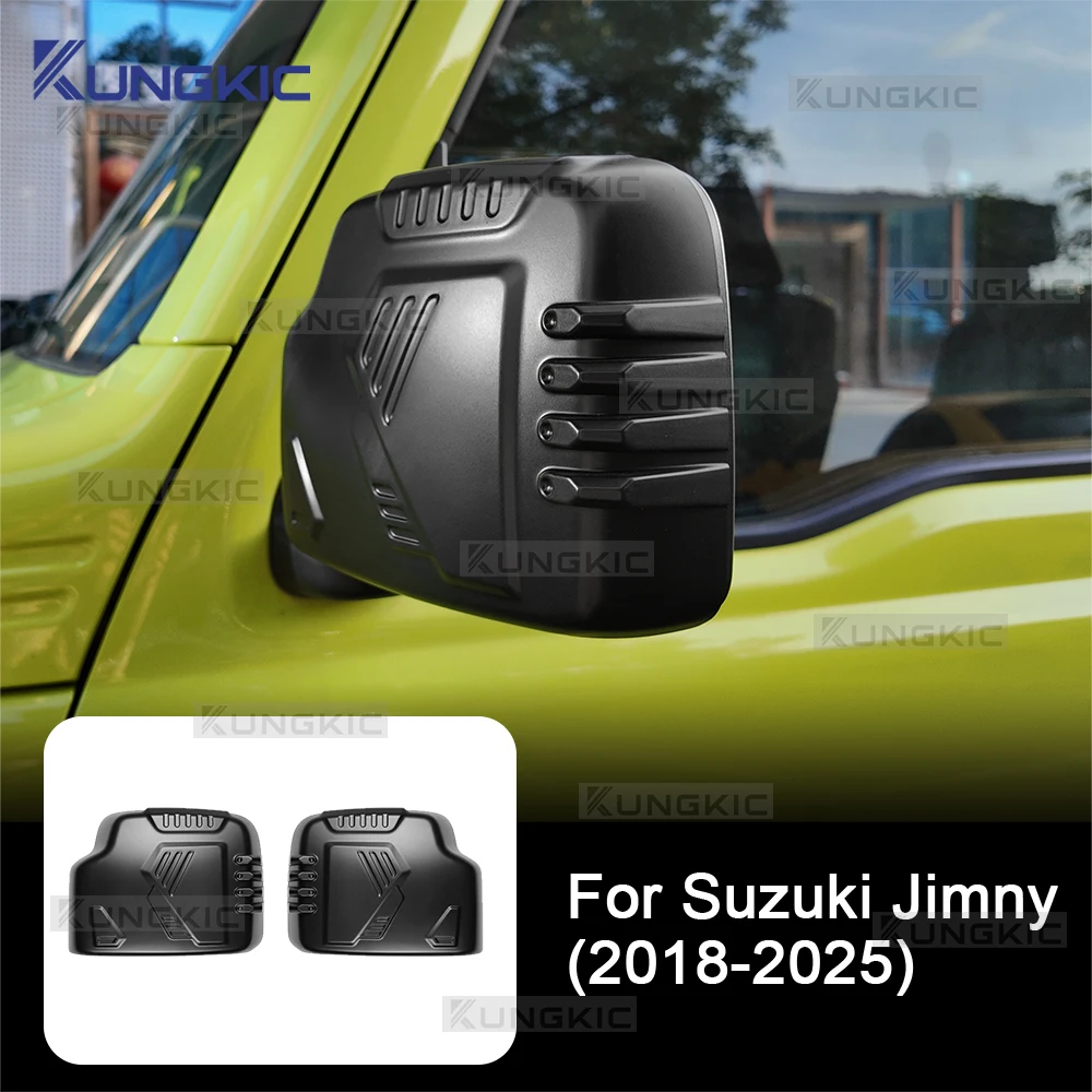 

Накладка на зеркало заднего вида автомобиля для Suzuki Jimny JB64 JB74 2018 2019 2020 2021 2022 2023 2024 2025 LHD RHD ABS матовый черный 1 пара