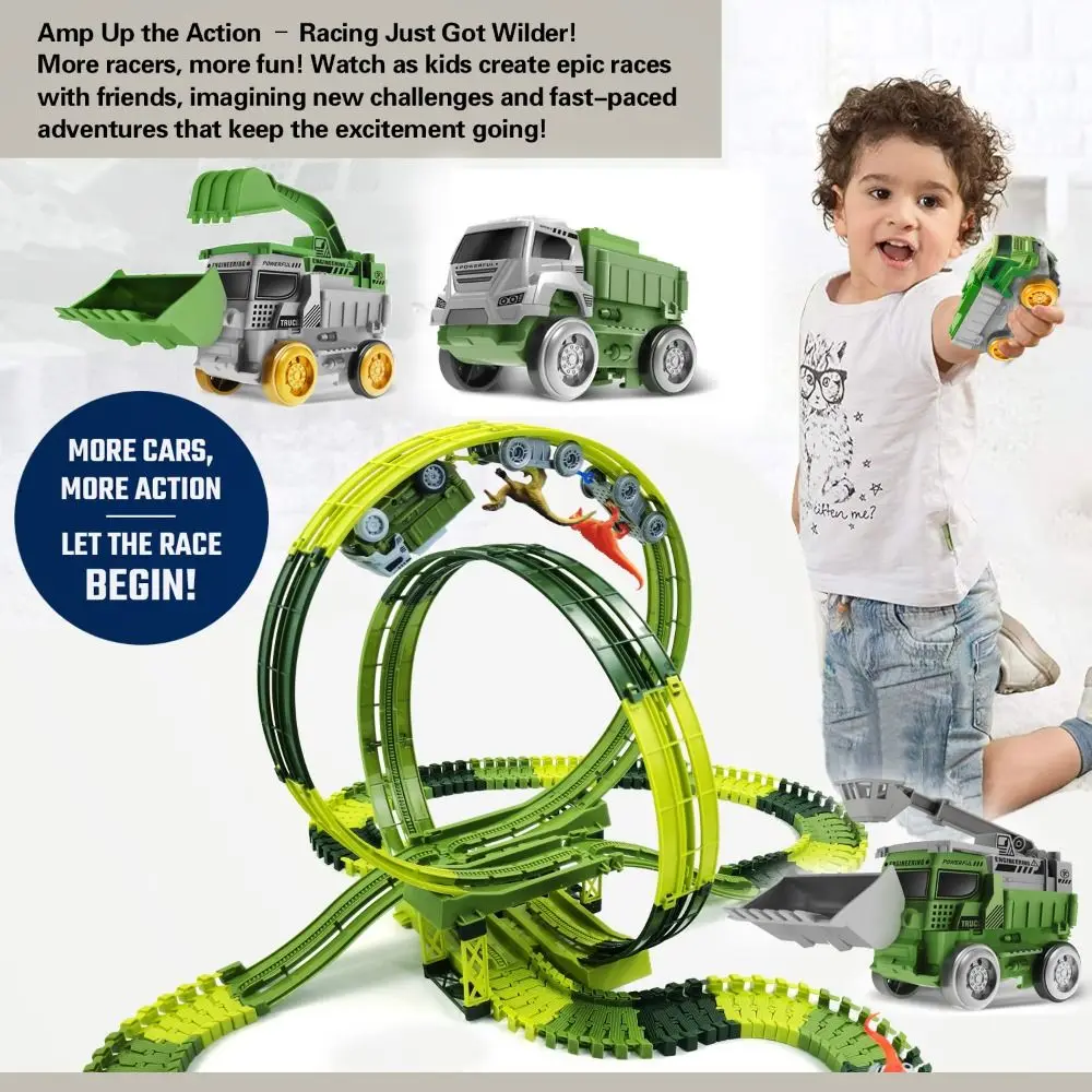 

Dinosaur World Climbing Track Train Railway Flexible Track Electric Track Anti-gravity Educational Dinosaur Track Car