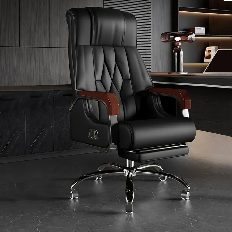 Leather office chairs with rotating elevators, computer chairs, and home electronic sports chairs, comfortable and durable